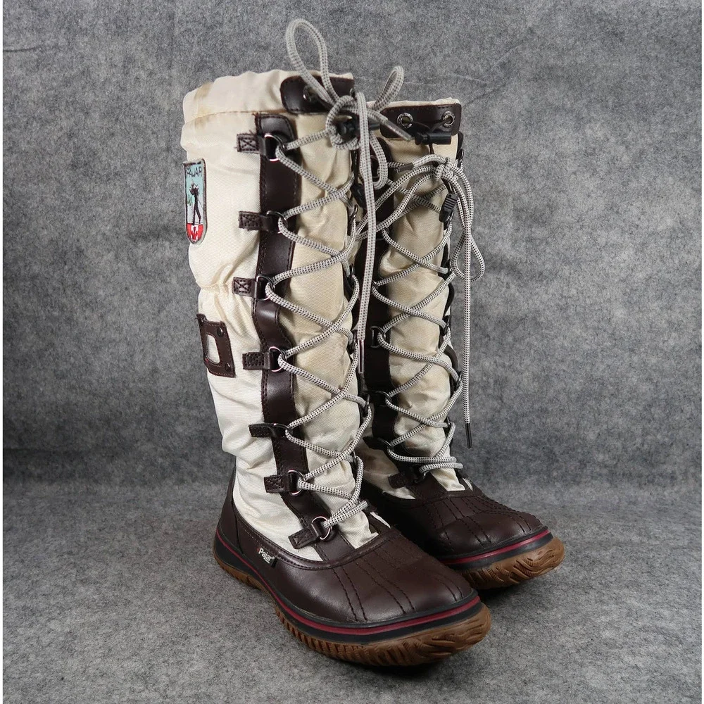 Pajar Canada Shoes Womens 39 Grip Boots Snow Winter Waterproof Lace Up Insulated